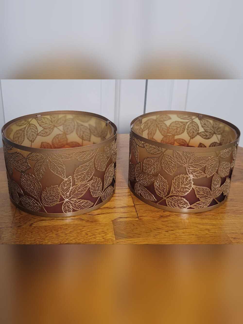 Yankee Candle Amber Leaves Shimmer Shade - Set Of 2
